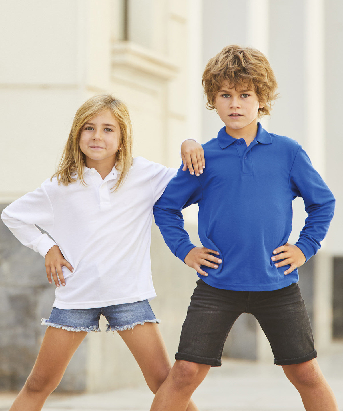 Kids long sleeve 65/35 polo SS320