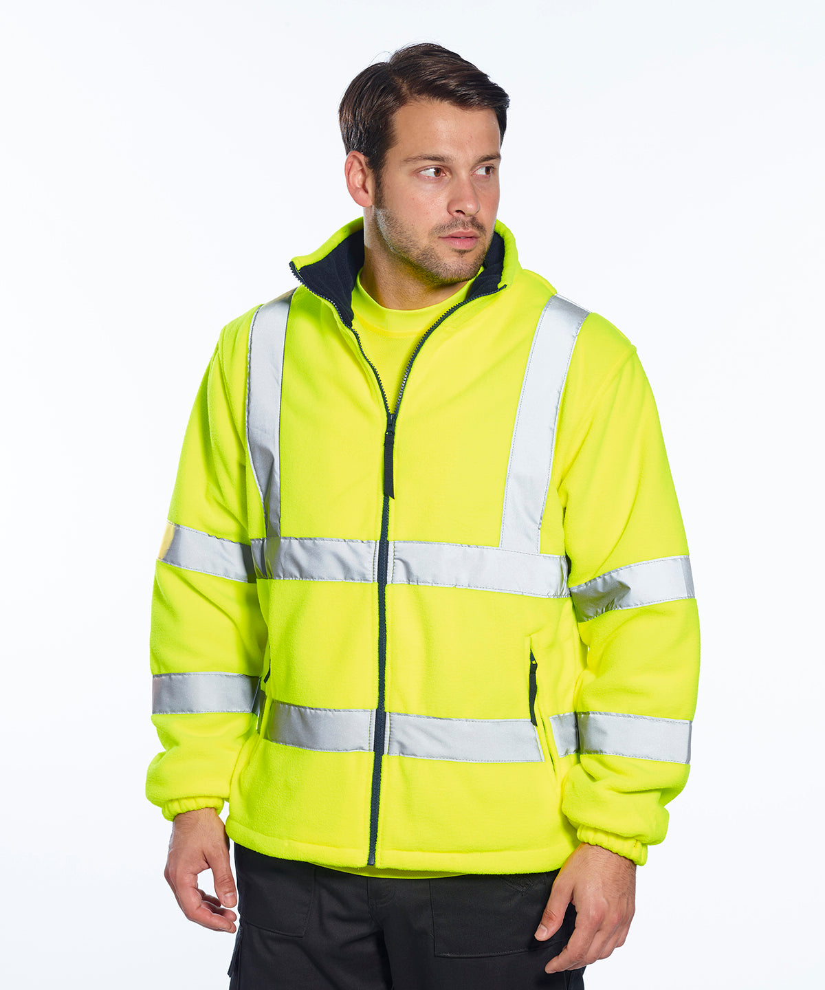 Hi-vis mesh-lined fleece PW963