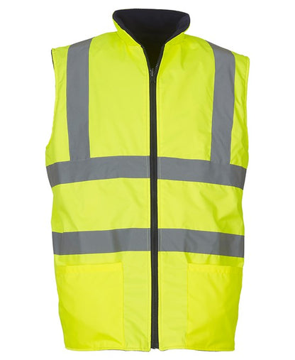 Hi-vis reversible fleece bodywarmer YK041